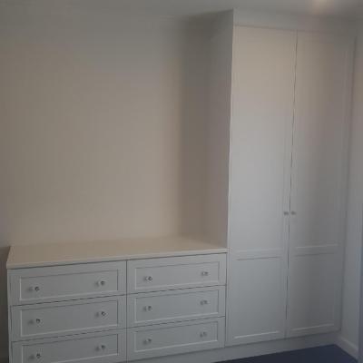 Hinged robe and dresser 
